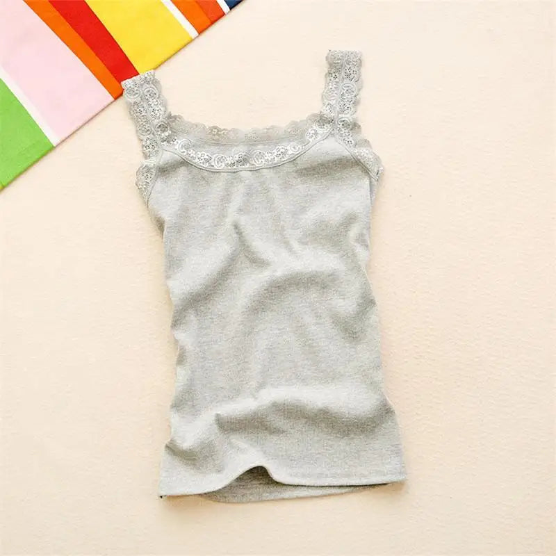 Summer Top Women Sleeveless Lace Tank Top Sexy Women's T-shirt Vest Tank Tops Female Vest Tops White Black Underwear Women