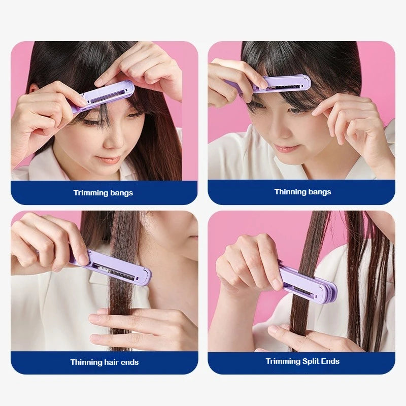 Hair Bangs Cutting Trimmer Razor Blade Comb Home Hairdresser Makeup Tools For Thinning Bangs Long Beauty Hair Cut Accessories