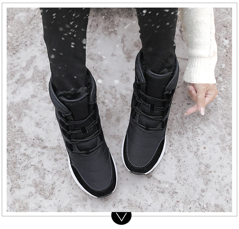 2026 Women's Shoes Winter Fashion Ankle Boots Women Keep Warm Female Lace Up Waterproof Boots Ankle Shoes Street Nurse Boots