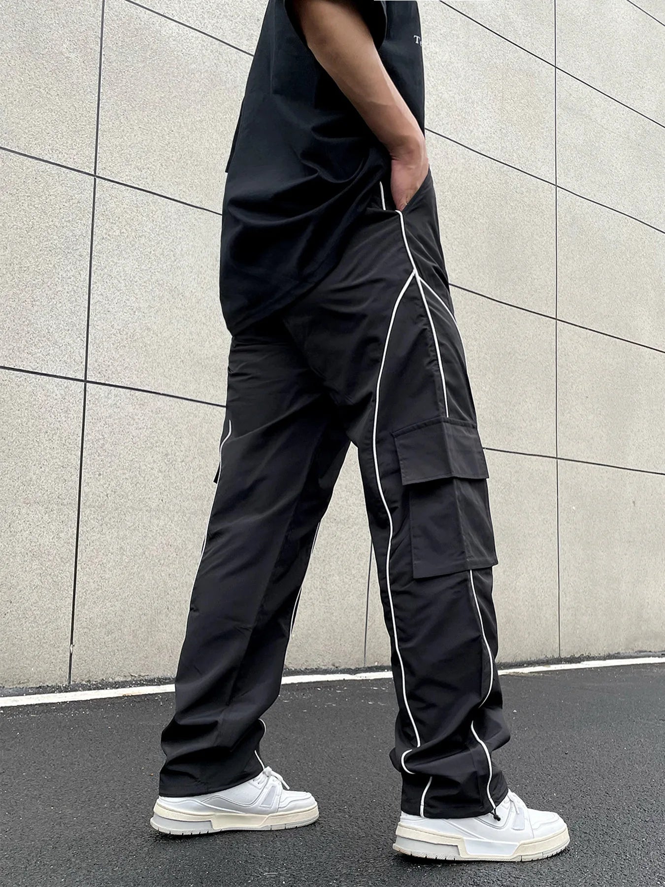 European and American Workwear Pants Men Summer New American Trendy Brand Fashion Loose Fit Casual Trousers
