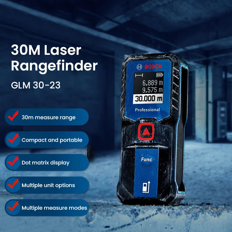 Bosch Laser Tape Measure Professional Distance Meter Optical Rangefinder Accurate 30-50m Surveying Equipment