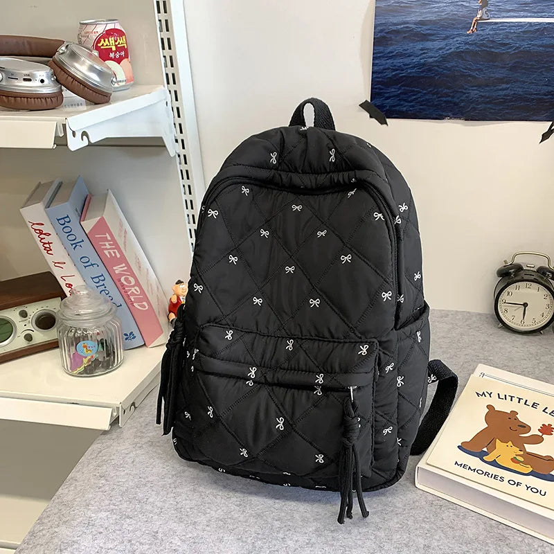 New Large Capacity Children's School Backpack Lightweight Bow Students Schoolbag School Bags Boys Girls Tutoring Bag Laptop Bag