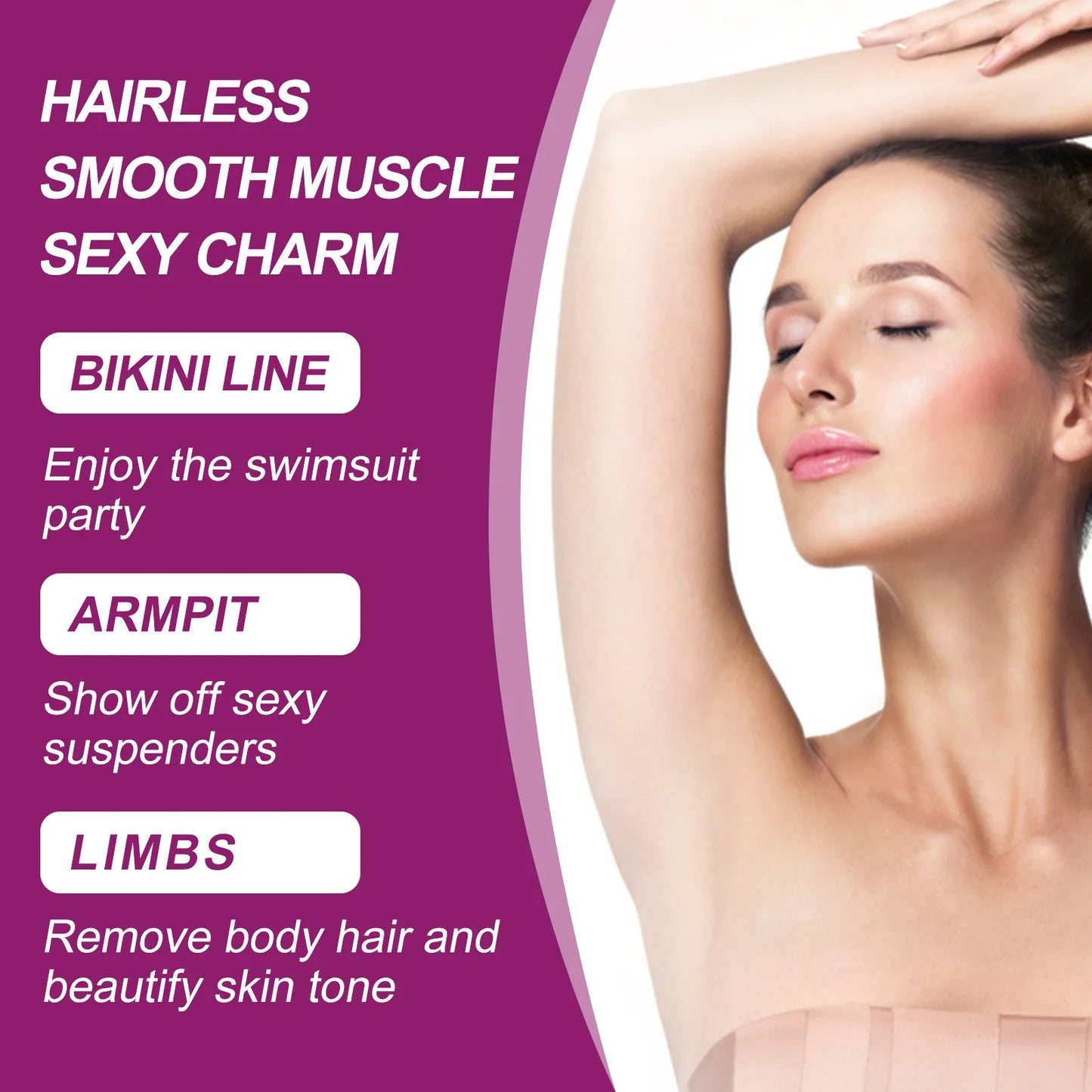 Gentle Hair Removal Spray Hairs Growth Inhibitor Moisturizing Smoothing Legs Underarms Epilator Painless Depilatory Mousse Cream