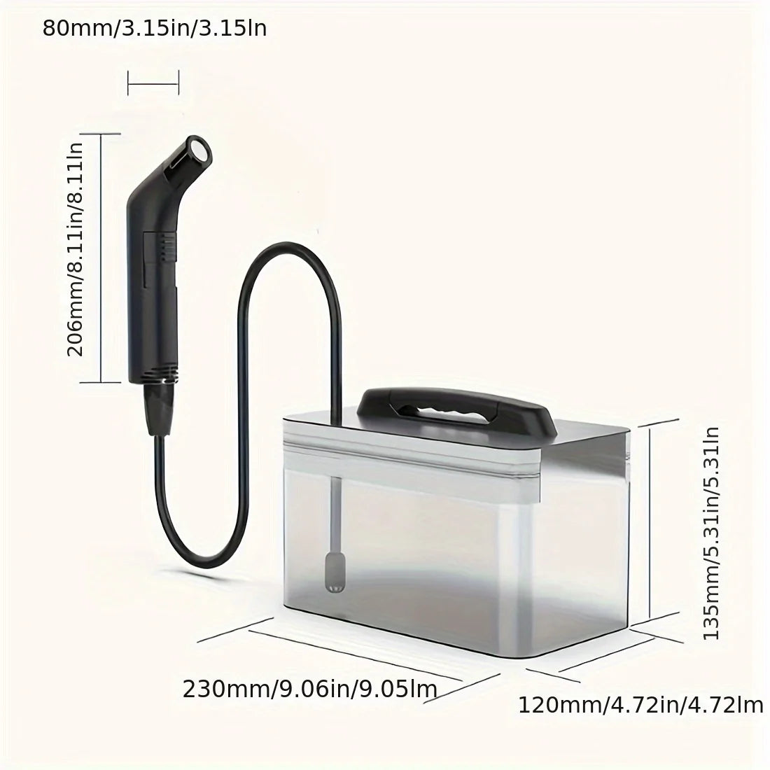 A Very Useful Portable Electric Bidet Sprayer with 2-Level Pressure Adjustment, Handheld Sprayer for Personal Hygiene - Rechargeable, with a Water Tank - Ideal for Travel, Camping, and Daily Use