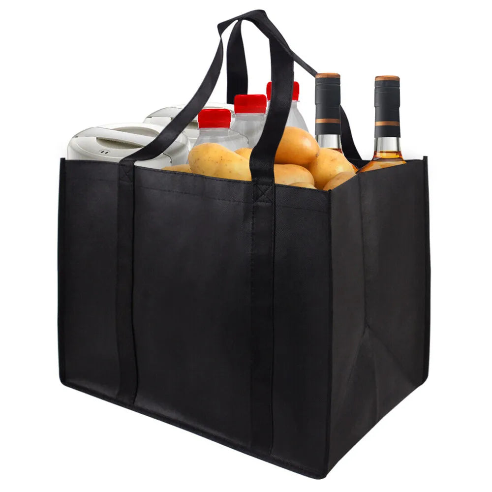 Reusable Shopping Bags For Women Portable Foldable Eco-Friendly Grocery Heavy Duty Handbag Simple Large Capacity Tote Bag