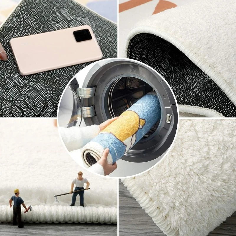 VIKAMA Cartoon Car Children'S Carpet Absorbency Soft Bathroom Floor Mat Bedroom Bed Side Carpet Home Decoration