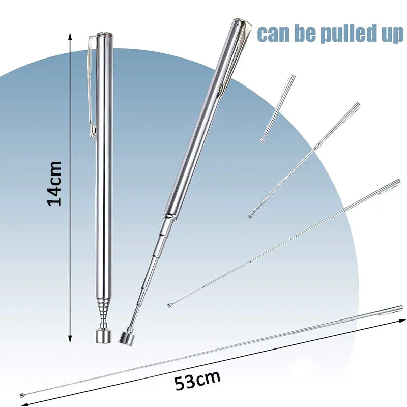 Telescopic magnetic pen mini portable retractable pick-up rod can pick up nuts and bolts convenient tool