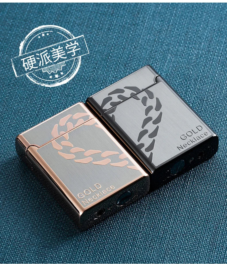 Portable Metal Induction Ignition Cigarette Lighter Men's Boutique Gift Butane Gas Lighter Windproof Lighter Unusual Lighters