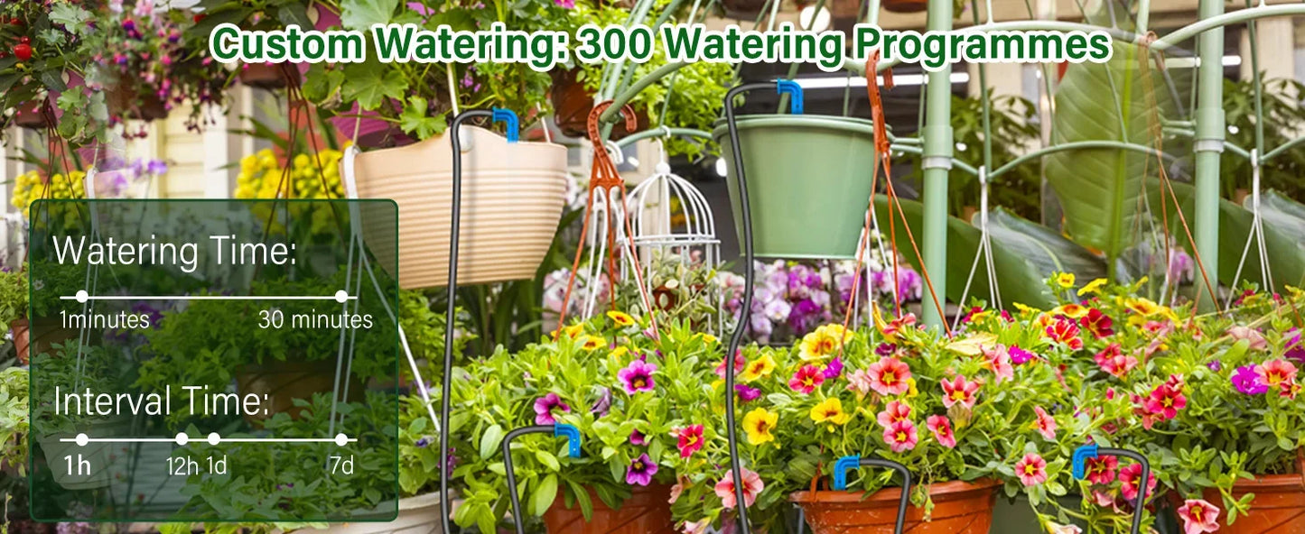 Solar Irrigation System for Garden Balcony Automatic Drip Irrigation System DIY Garden Watering System Drip Hose Irrigation