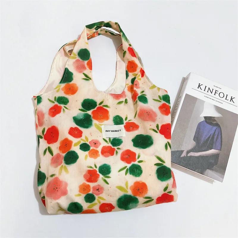 Women's Bag  Cotton Vest Fresh And Artistic Single-shoulder Bag Canvas Large-capacity Daily Handbag Pink Color Simple Fashion