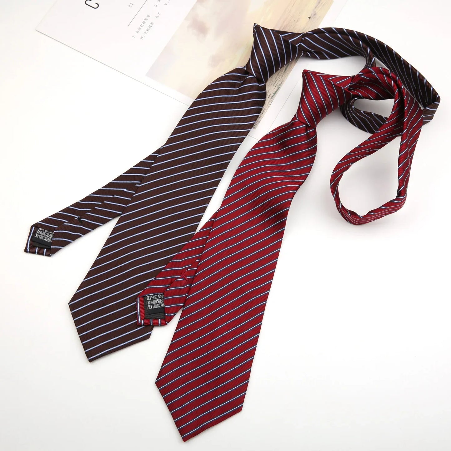 8cm Adult Silk Neckties for Mens Suits Wedding Neck Ties Retro Striped Corbatas Gravata Neckwear Gentleman Gravatas Tie