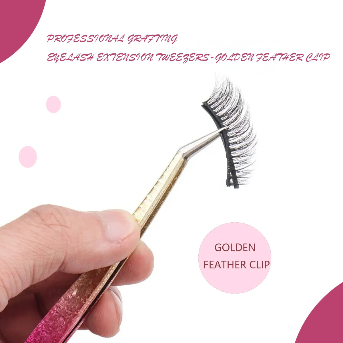 1pc/5pcs Grafting Eyelash Stainless Steel Ice Flower Gradient Tweezers Precision Color Grafting False Eyelash Tweezers