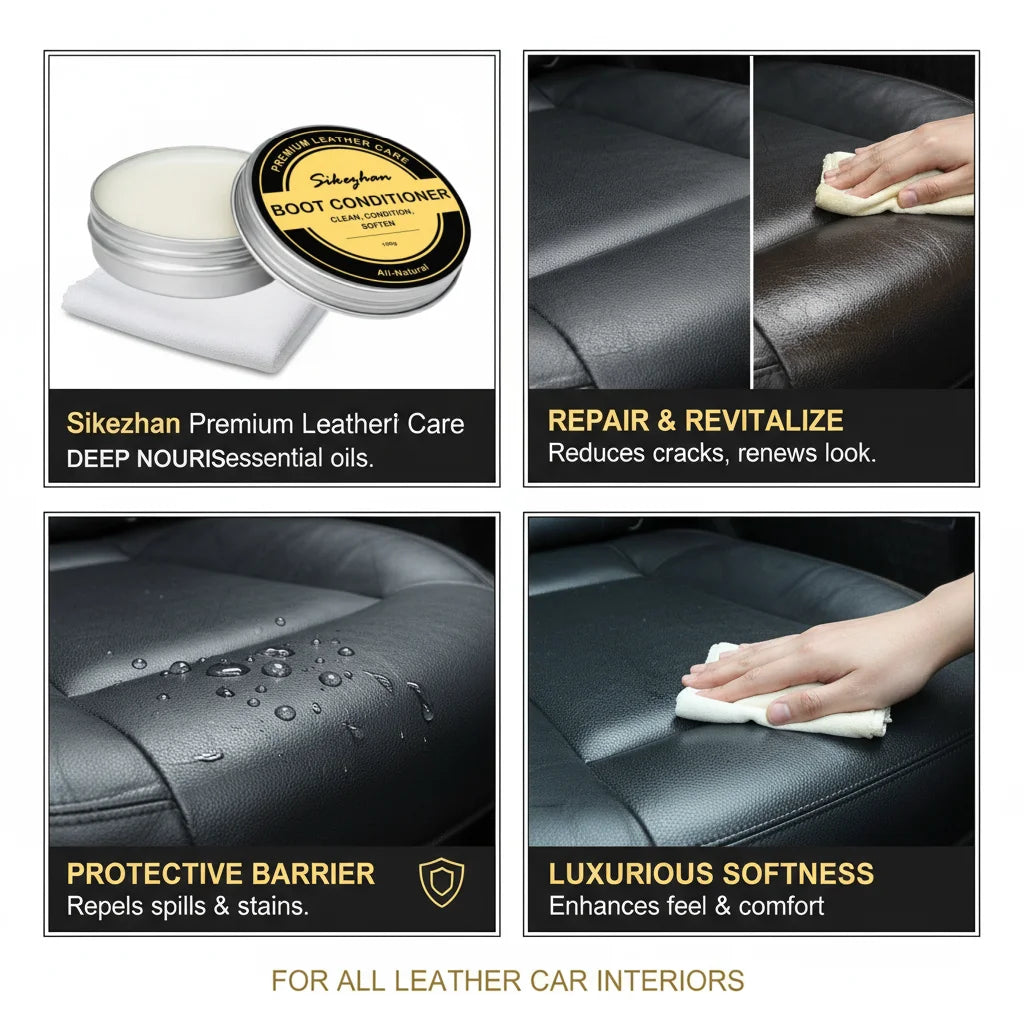 SIKEZHAN Leather Care Cream Natural Leather Conditioner Genuine leather mink cream care oil Refurbishing Restoration Agent