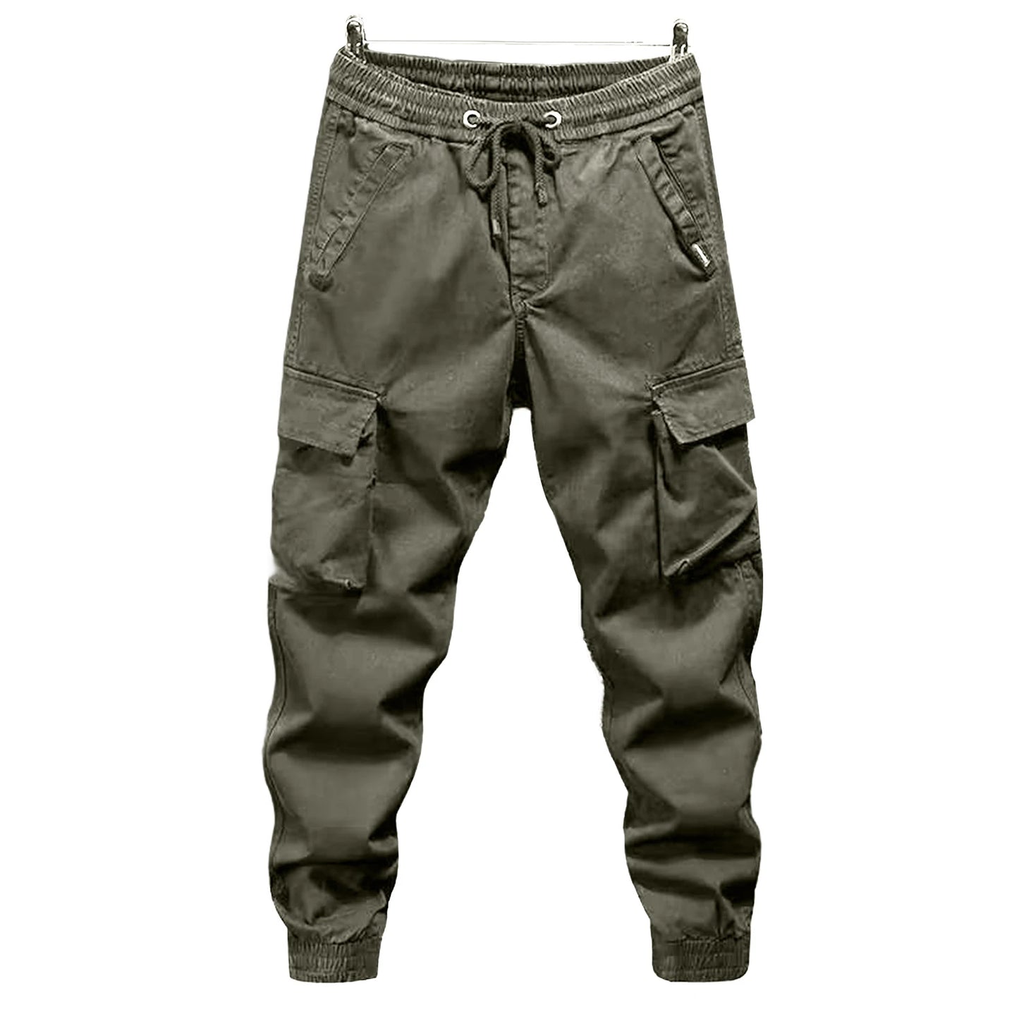 Cargo Pants for Mens Elastic Casual Trousers Zipper Multi Pocket Joggers Male Trousers Work Pants Jogging Pants