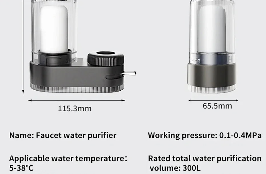 Tap Water Purifier Filter Washable Replacement Kitchen Faucet Long Lasting Ceramic Filtro Faucet Mixer Aerator with 2 Filter