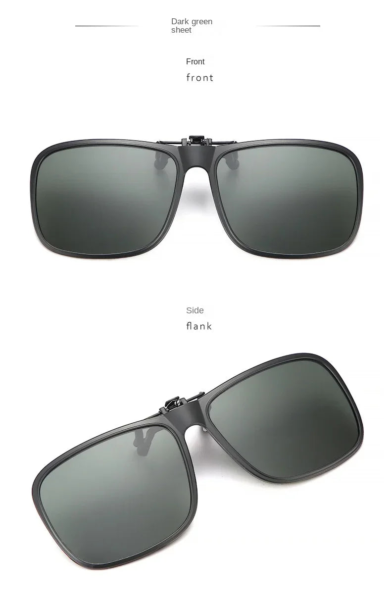 Polarized Flip Up Clip on Sunglasses for Driving Dark UV400 Photochromic Anti Glare Lens MyopiaSun Glasses Car Driver Очки