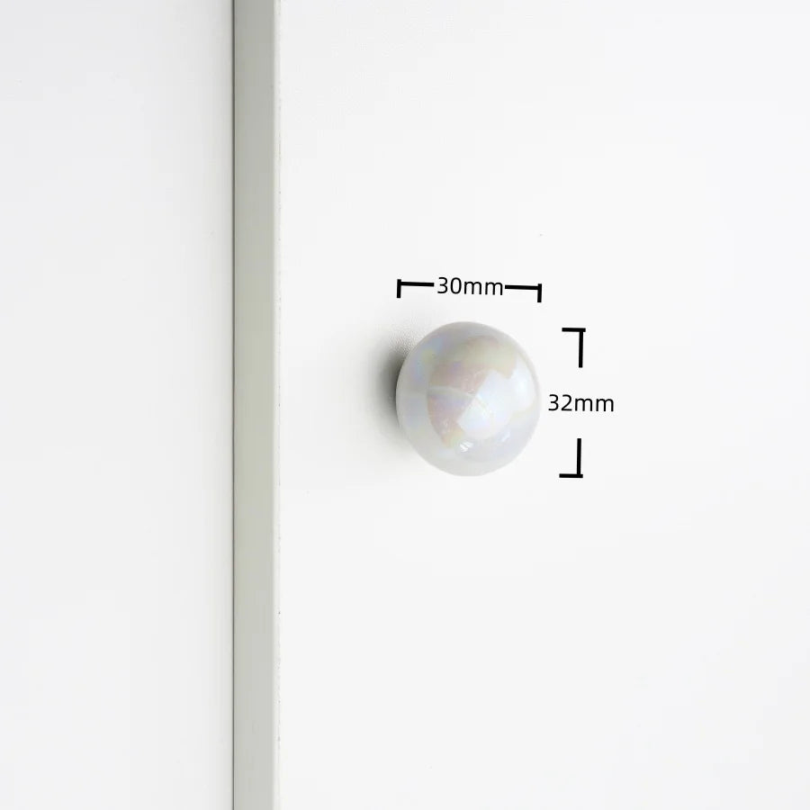 Ceramic Furniture Handles Pearlescent Cabinet Knob Kitchen Drawer Furniture Knobs Handle Hardware Children's Wardrobe Handles