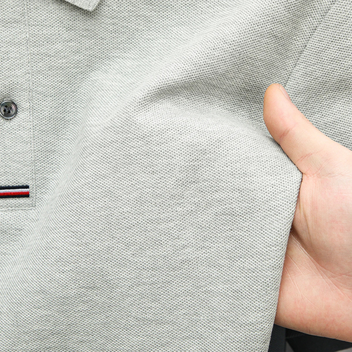 100% pure cotton T-shirt summer new men's fashionable short sleeve comfortable breathable polo shirt exquisite solid color top