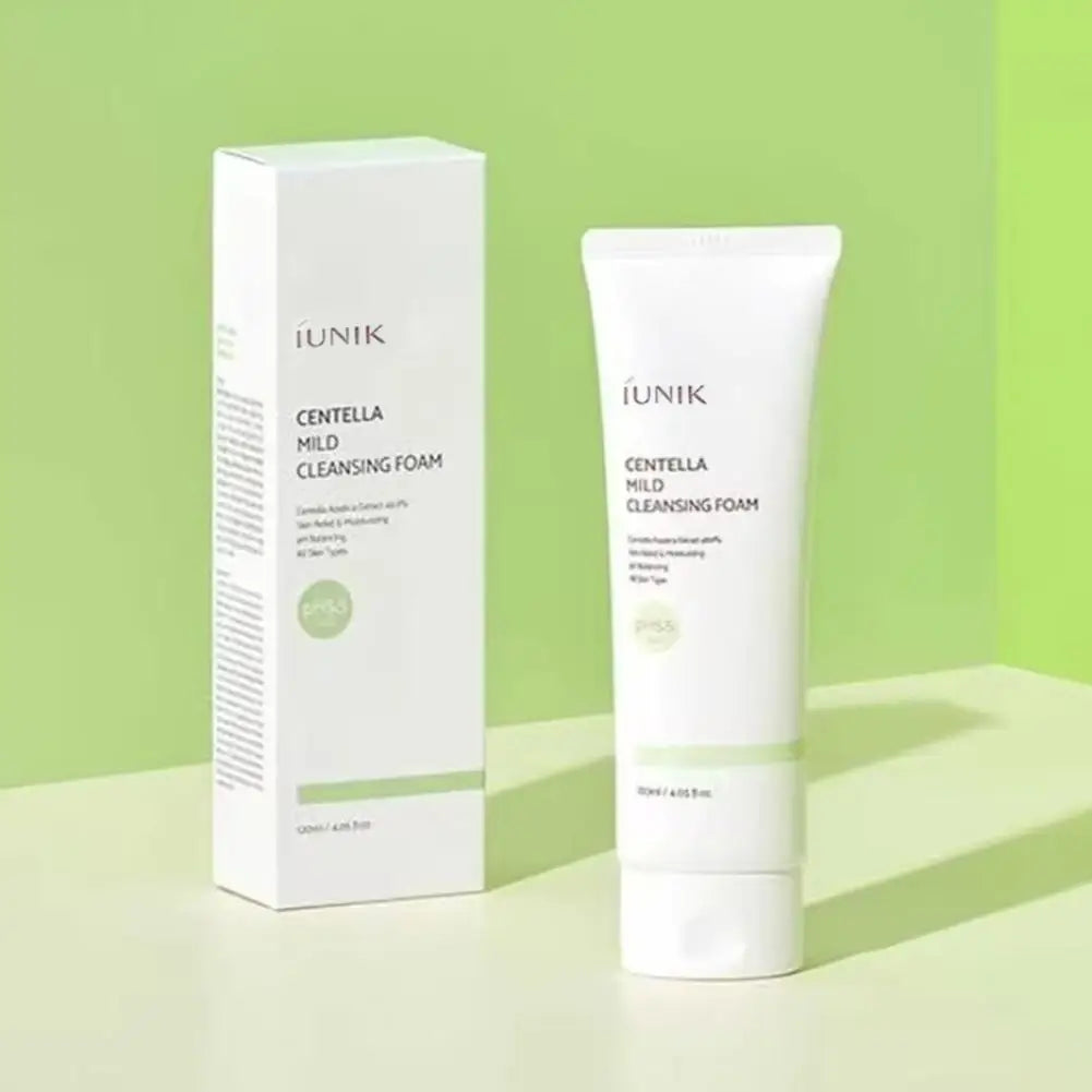 Korea IUNIK Centella Asiatica Cleans Skin Care  Mild Cleansing Foam Cleanser Calming Gel Propolis Vitamin Moisturizing Cleanser