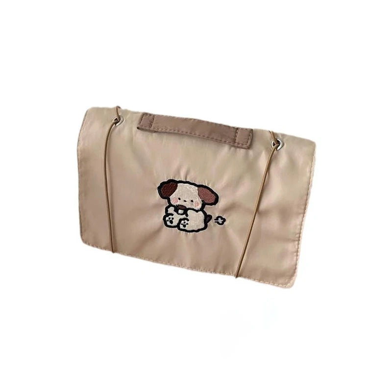 Women's Makeup Bags Cartoon Dog Cute Kawaii Large Capacity Portable Storage Bags Mesh Detachable Business Travel Washbags Girls