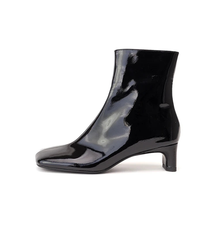 Genuine Leather Horsehair Square Toes Ankle boots,Fashion winter woman boots,knight boots, Modern High Heel boots Women pumps