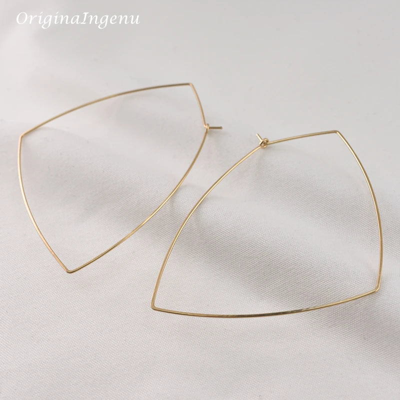 Sterling Silver Triangle Earrings Handmade Jewelry Gold Filled Oorbellen Brinco Vintage Jewelry Pendientes Earrings For Women