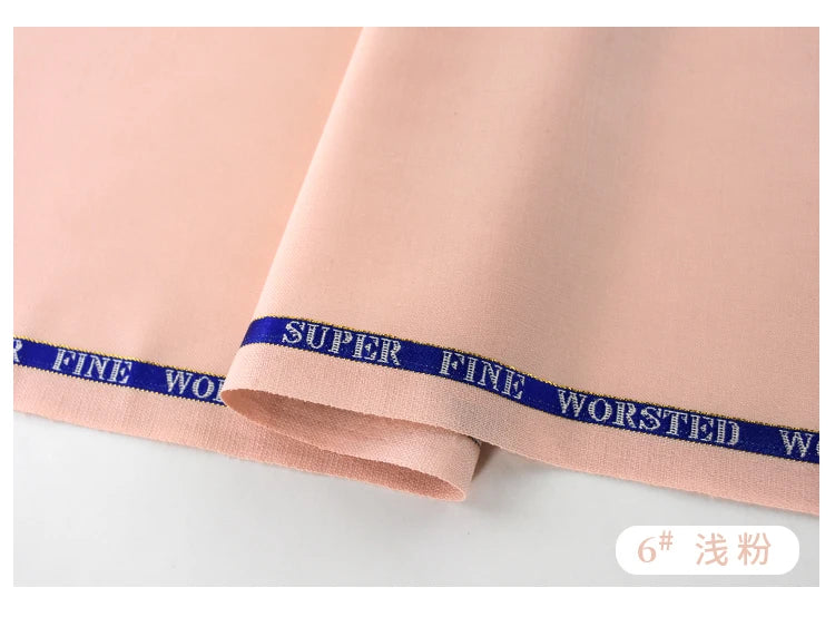 High Count 50% Worsted Wool Fabric For Suits Sewing Blazer Vest Pants Coat DIY High End 280g/m Serge Cloth Material 50X150cm