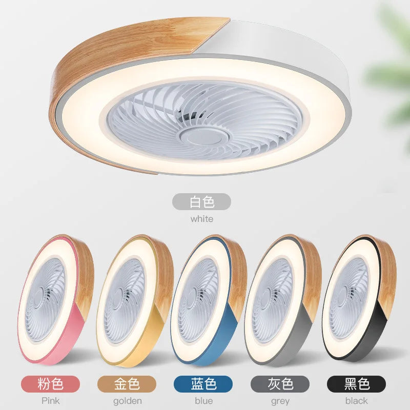 LED Fan Light Ceiling Lamp Household Modern Simple Bedroom Restaurant Invisible Ceiling Fan Light Living Dining Table Room Decor