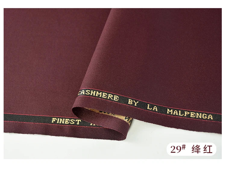 High Count 50% Worsted Wool Fabric For Suits Sewing Blazer Vest Pants Coat DIY High End 280g/m Serge Cloth Material 50X150cm