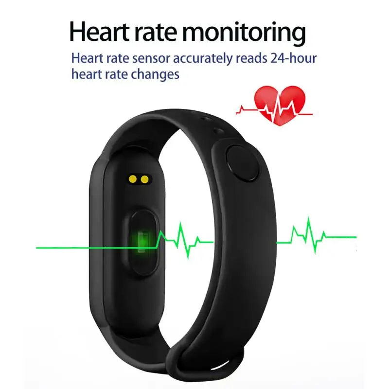 M6 Smartwatch Heart Rate Blood Pressure Monitoring Smart Watch Men Women Fitness Tracker Watch Waterproof Sports Smart Wristband