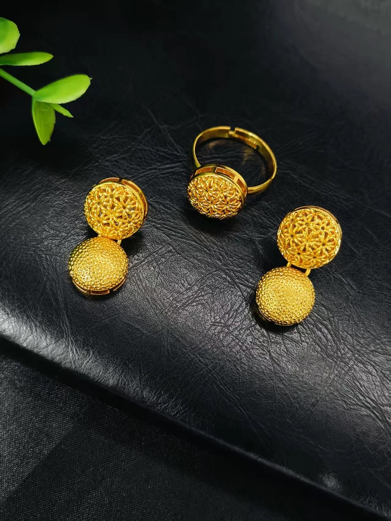 Luxury Indian Jewellery Earrings Necklace Jewelry Sets For Women Dubai Gold Color African Arabic Wedding Bridal Party Gifts