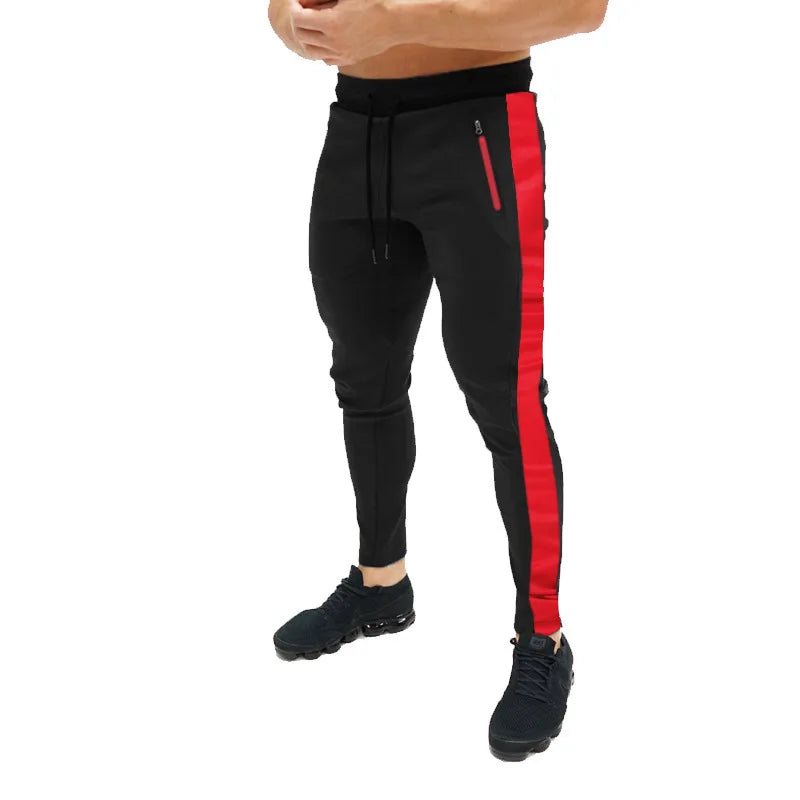 Spring and Autumn Men's Casual Pants 2025 New Trend Korean Version Black and White Stripes Slim LEGGING Trend Bound Feet  S-3XL﻿