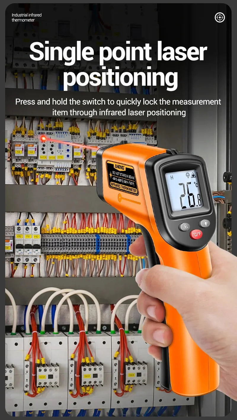 TH201 Digital Thermometer Handheld Non-Contact Laser Temperature Meter Gun Temperature Tester Instruments Pyrometer 2025