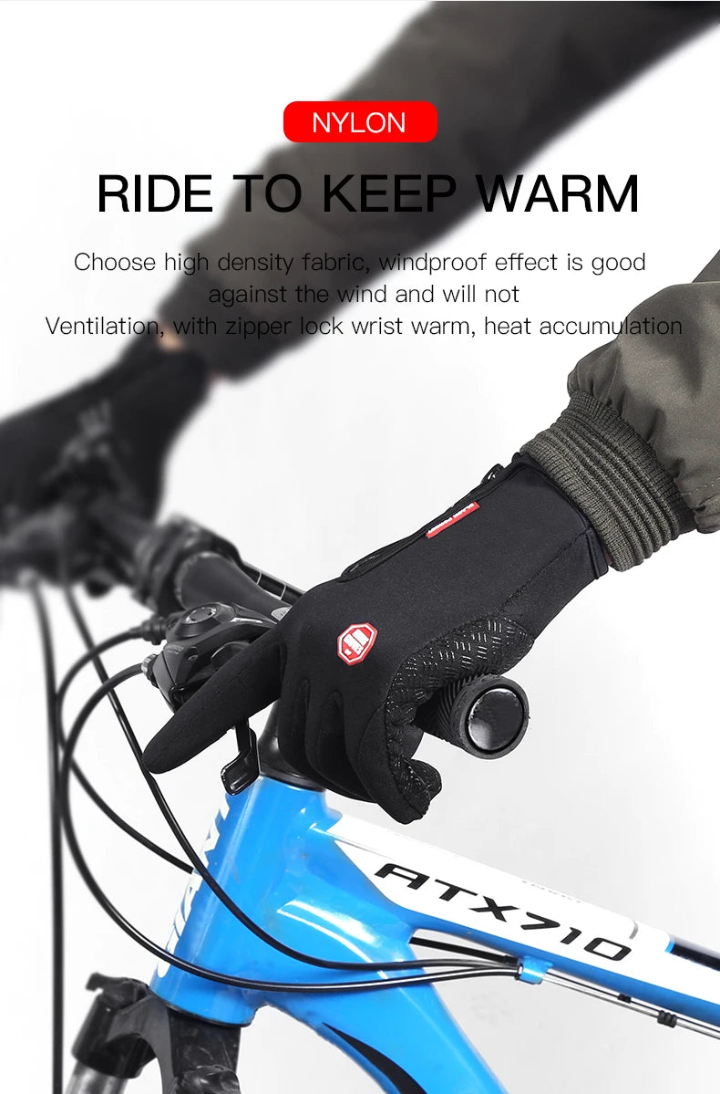 Outdoor Warm Gloves Autumn Winter Thermal Sport Cycling Running Bicycle Ski Gloves for Camping Hiking Motorcycle Gloves MenWomen