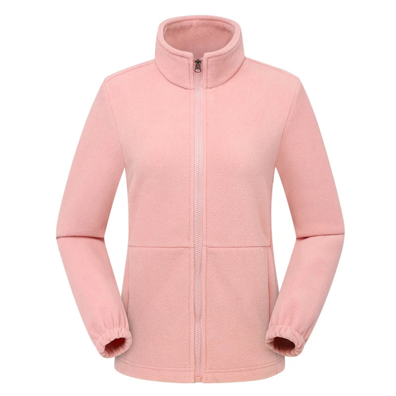JNLN Winter Polar Fleece Jackets Women Windproof Thermal Soft Shell Jacket Outdoor Hiking Camping Skiing Climbing Warm Coat