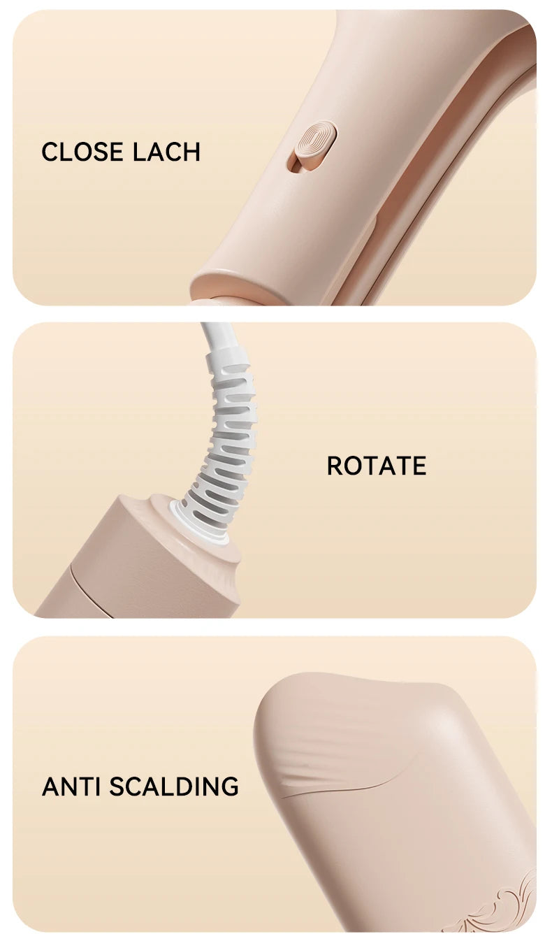 Curling Iron Temperature Adjustable Beach Waves Curling-Wand Hair Crimper Waver, Ionic Deep Waver Hair Curler Tool with Ceramic