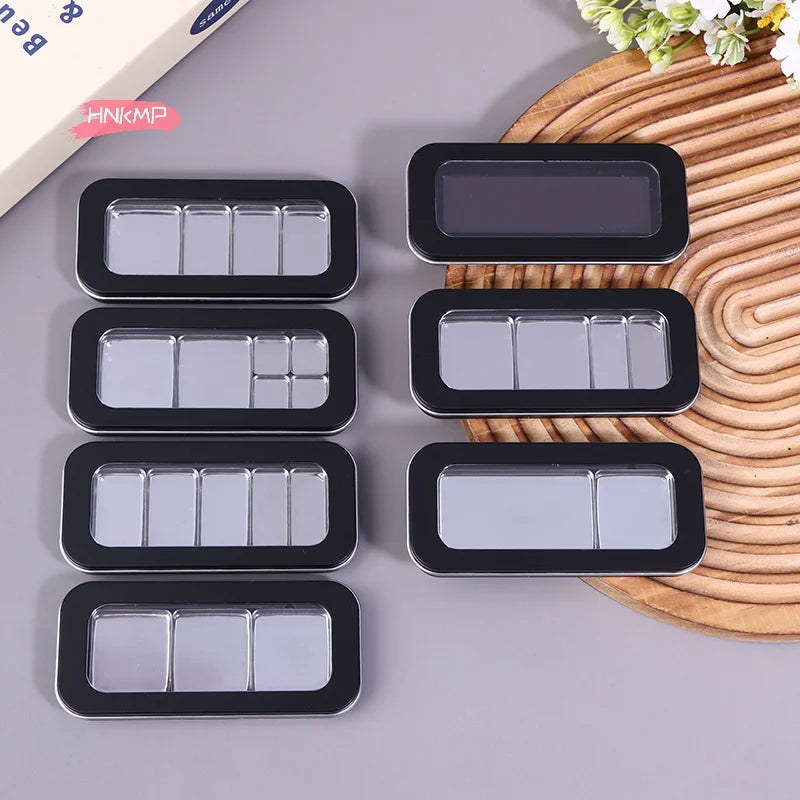 Refillable Magnetic Eyeshadow Palette Empty Black Clear Makeup Storage Case DIY Cosmetic Container for Lipstick Foundation Blush