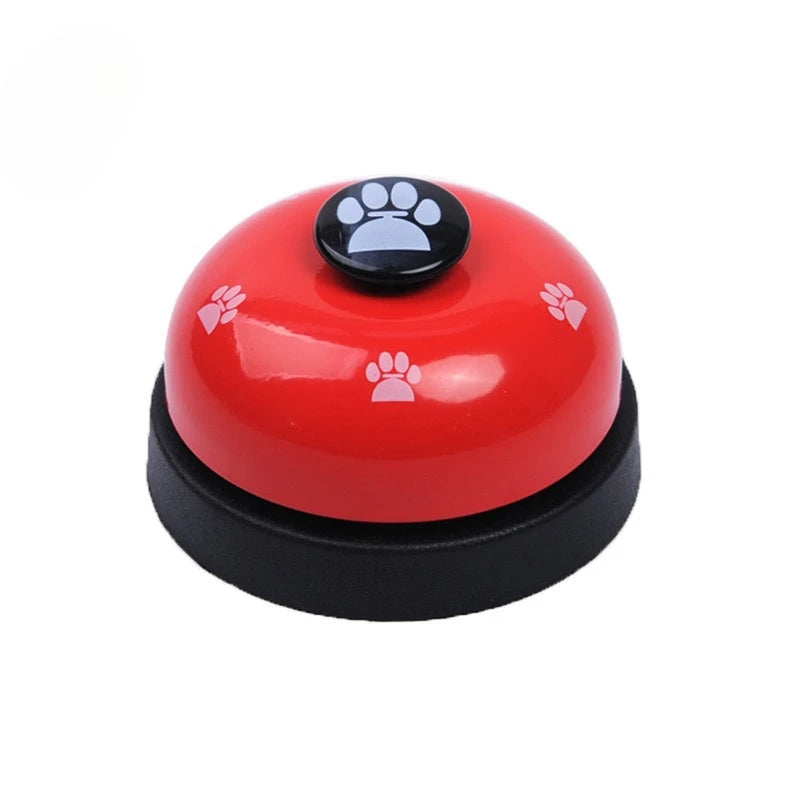 Pet Toy Training Called Dinner Small Bell Footprint Ring Dog Toys for Teddy Puppy Pet