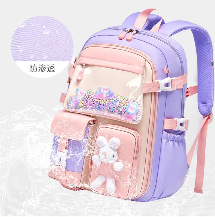 2026 Primary School Girls' Schoolbag Kawaii Lightweight Children's Bag Waterproof Bags Colorful Travel Backpack Mochilas Gifts