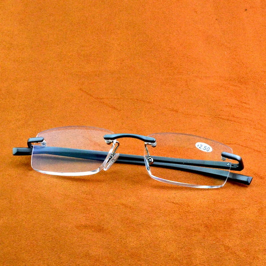 Rimless Al-mg Alloy Reading Glasses Ultra-light Spring Leg Spectacles +1 +1.5 +2 +2.5 +2.75 +3 +3.25 +3.5 +4