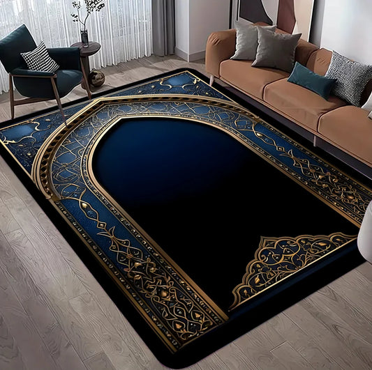 Islamic Muslim Carpet for Living Room Bedroom Bedside Floor Mat Home Lounge Decoration Absorbent Anti-Slip Doormat Prayer Rugs