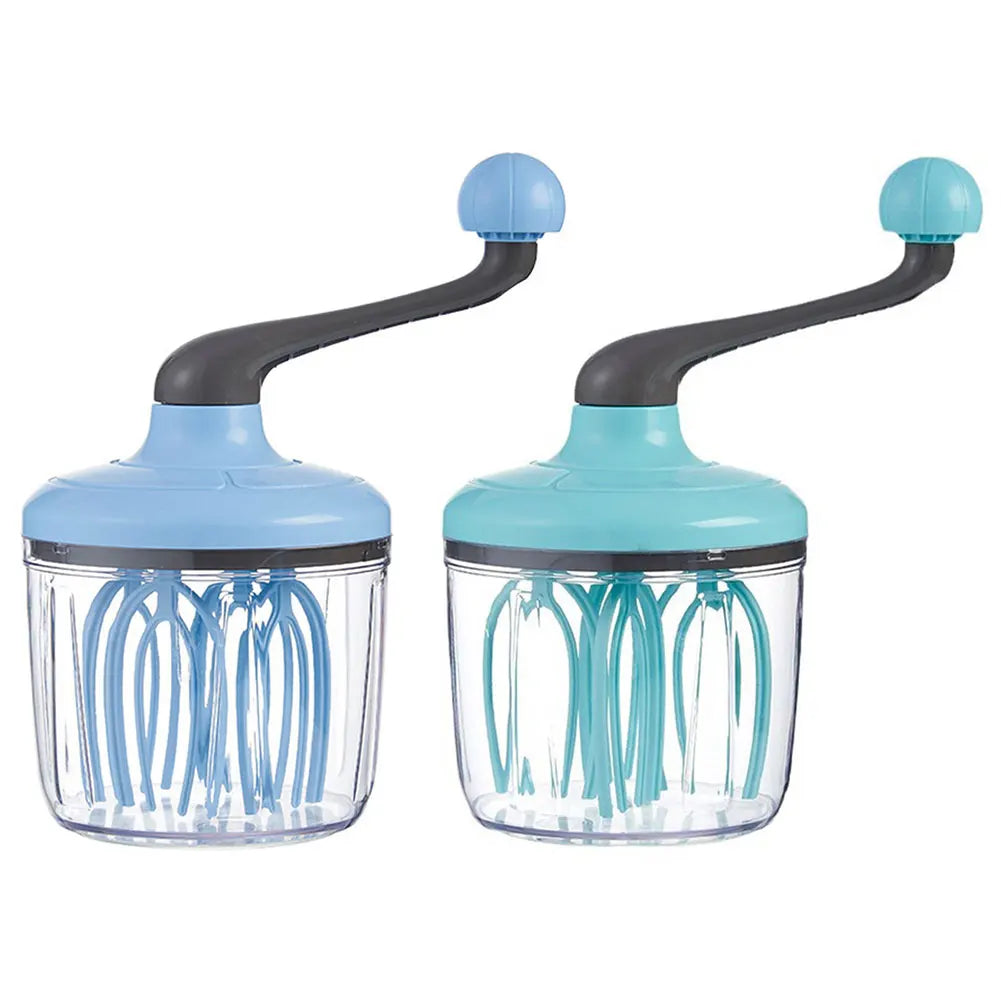Manual Egg Beater Hand Cranked Cream Mixer Multi-Function Egg Whisk Blender Kitchen Baking Tool for Blending Whisking Beating