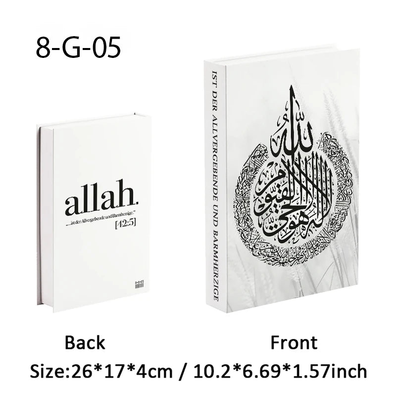Islamic Fake Book Storage Box Luxury Decorative Books Kaaba Mosque Muslims Moroccan Coffee Table Home Bedroom Ramadan Decor 2026