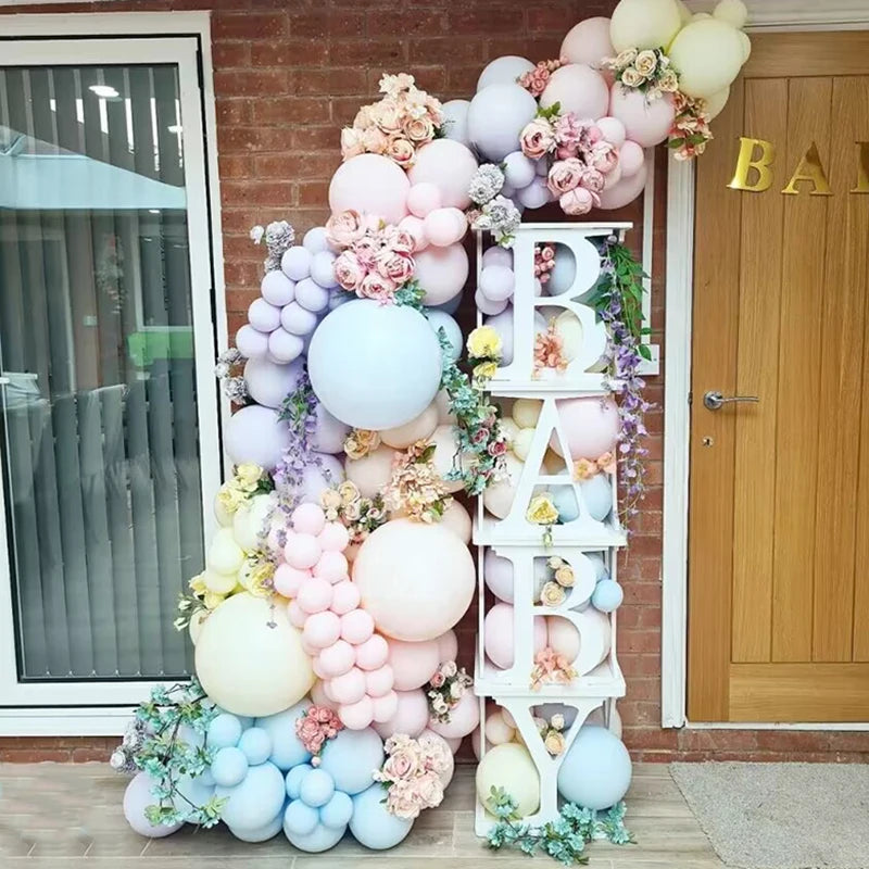 BABY Blocks Baby Shower Decoration Hollow Baby Cubes Balloon Filling Boxes Foam Board One 1st Birthday Party Decor