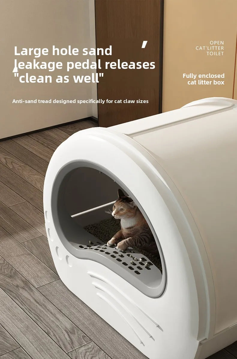 Self Cleaning Cat Litter Box Extra Large Fully Enclosed Drawer Dual Side Doors Odor Control  Cat Toilet Arenero Gato Pet Items