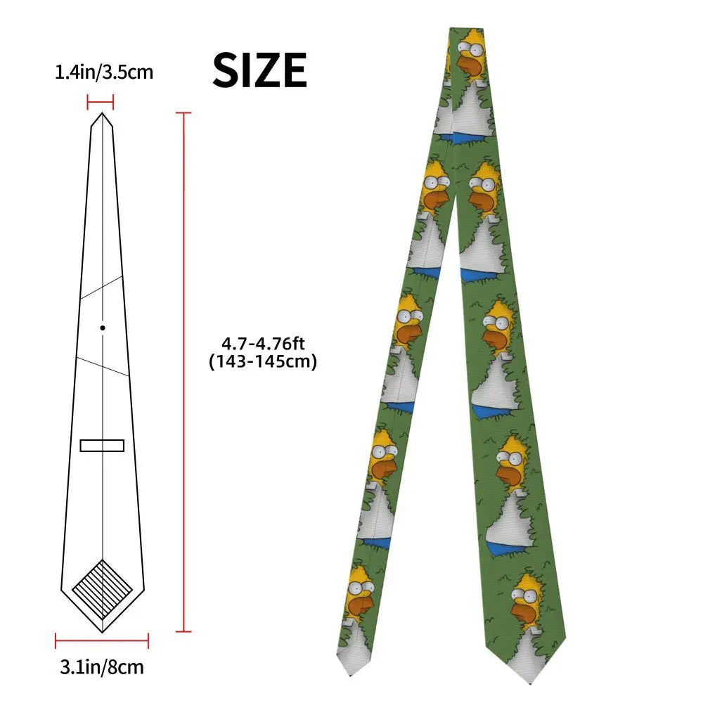 Personalized The S-Simpsones Homer Neck Ties Men Formal Silk Wedding Neckties