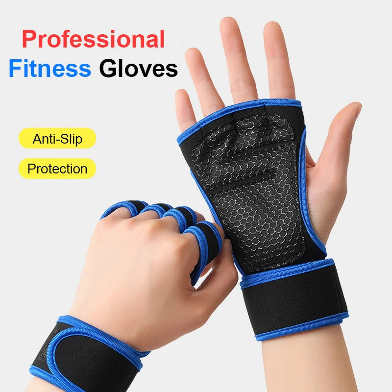 Workout Gloves for Men Women Cycling Gym Weightlifting Fitness Anti-Callus Wrist Support Pull up Bar Unisex Anti-Slip Gloves