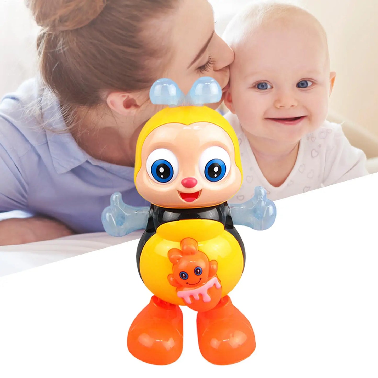Baby Bee Toy Musical Interactive Toy Sensory Fun Developmental Cartoon Toy Kids Gifts Electric with Lights Dancing Robo