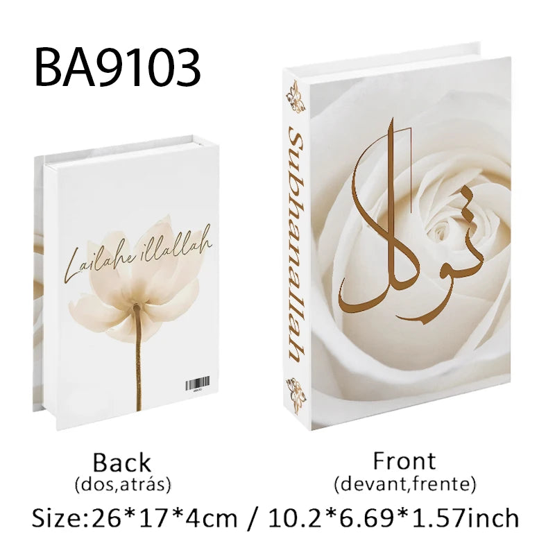 Islamic Fake Book Storage Box Luxury Decorative Books Kaaba Mosque Muslims Moroccan Coffee Table Home Bedroom Ramadan Decor 2026
