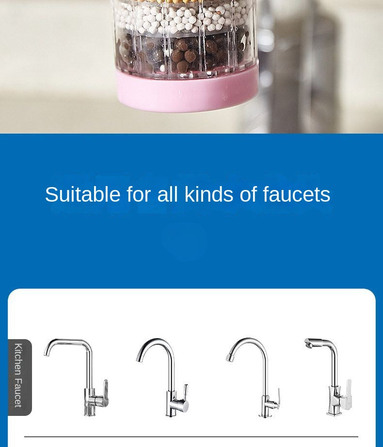 Faucet Filter Kitchen Household Water Purification Tool Six-layer Splash Proof Universal Shower Extension Filter